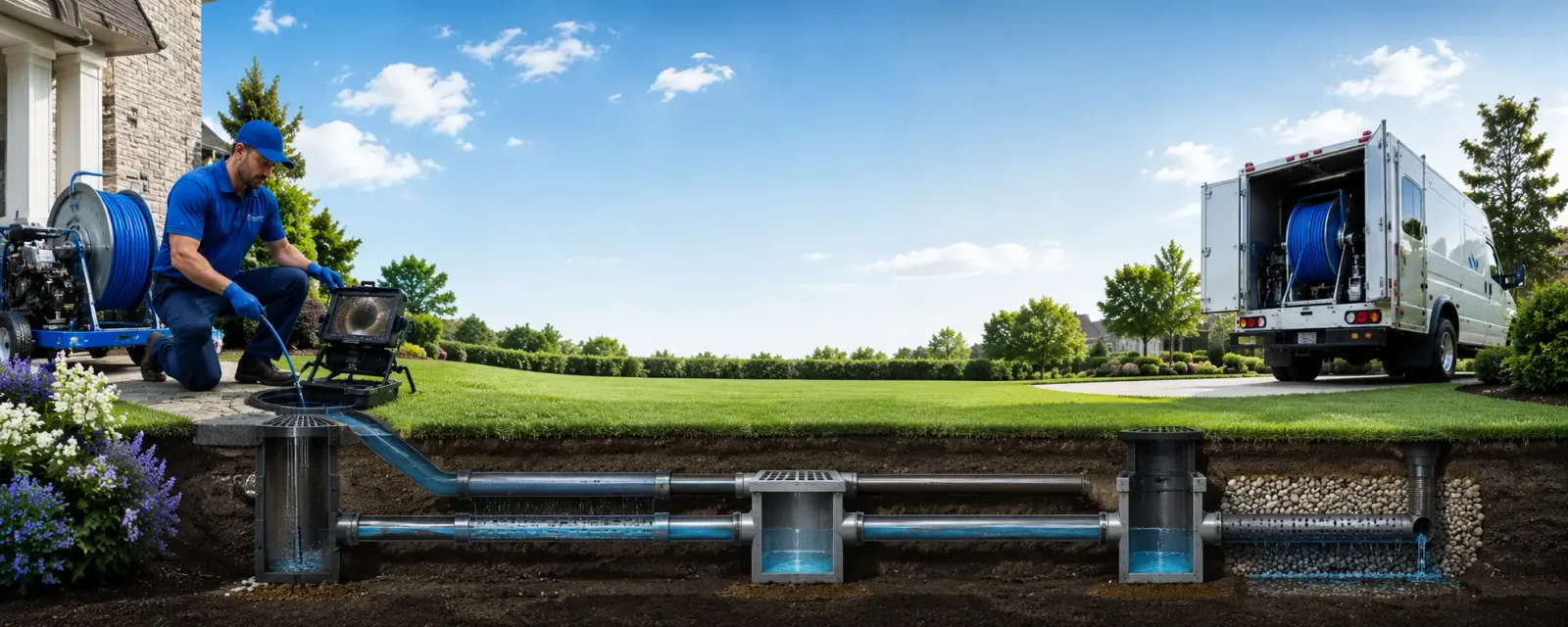 Outdoor drain cleaning information for Sheldon, VT
